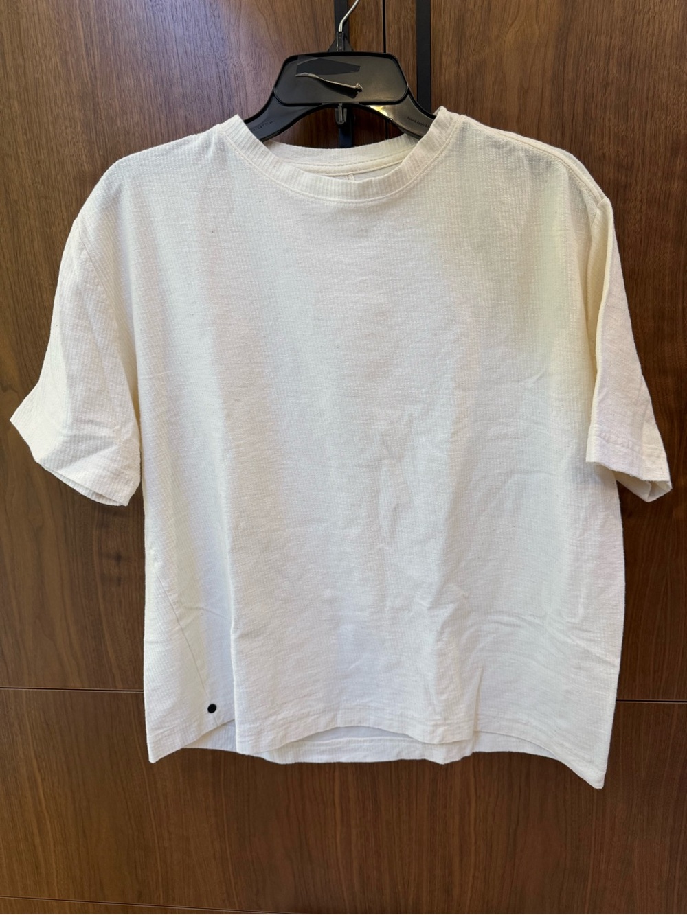 OSKLEN Simple White Textured Short-Sleeve Tee